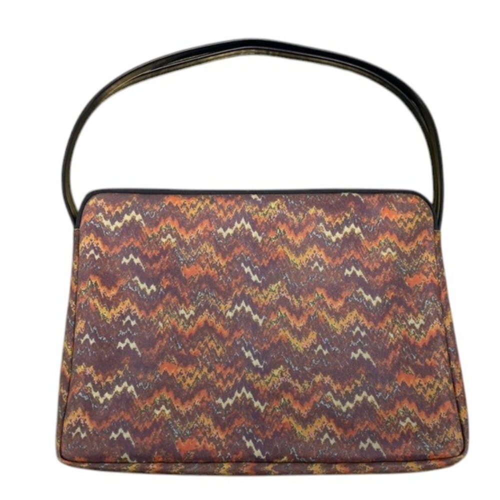 Missoni Women’s Vintage Multicolor Zigzag Knit Handbag Purse‎ Made in Italy Rare